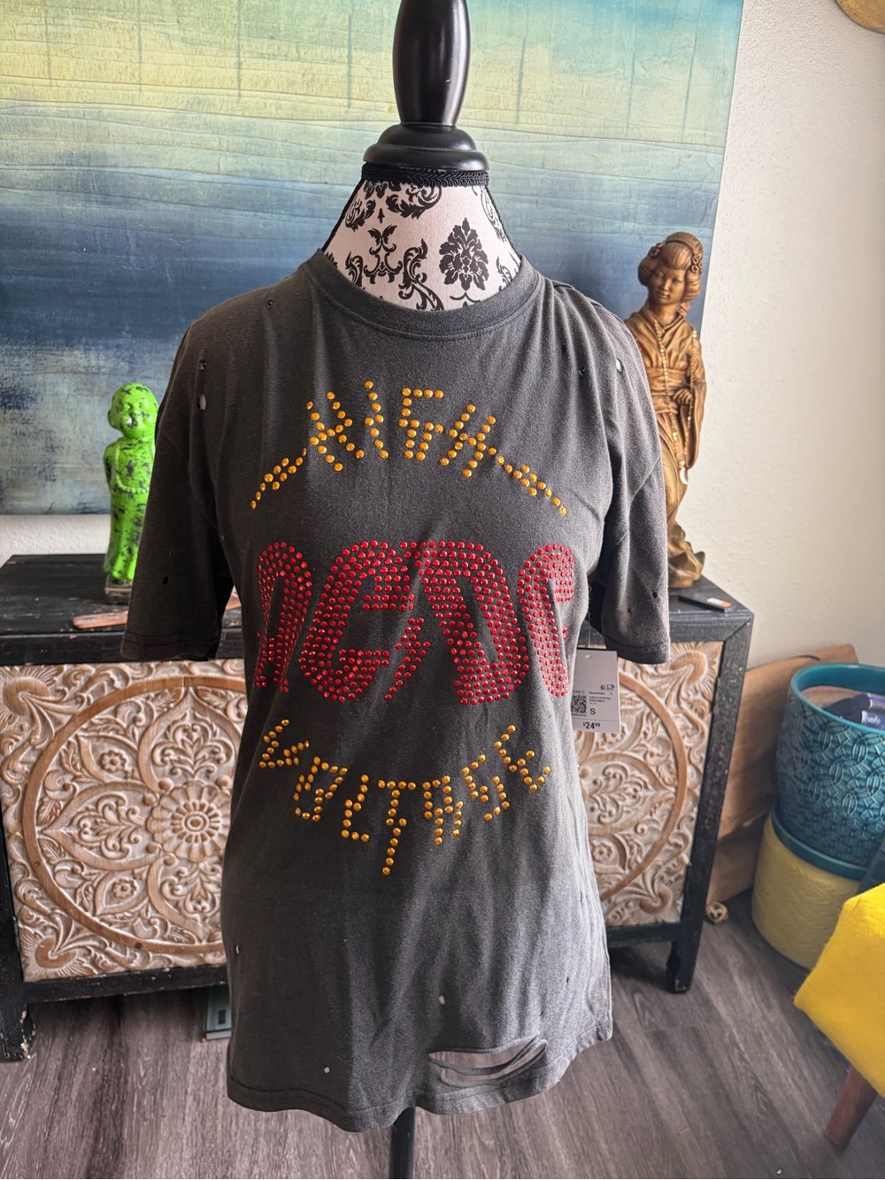 AC/DC Black Logo Internal Tag Tee